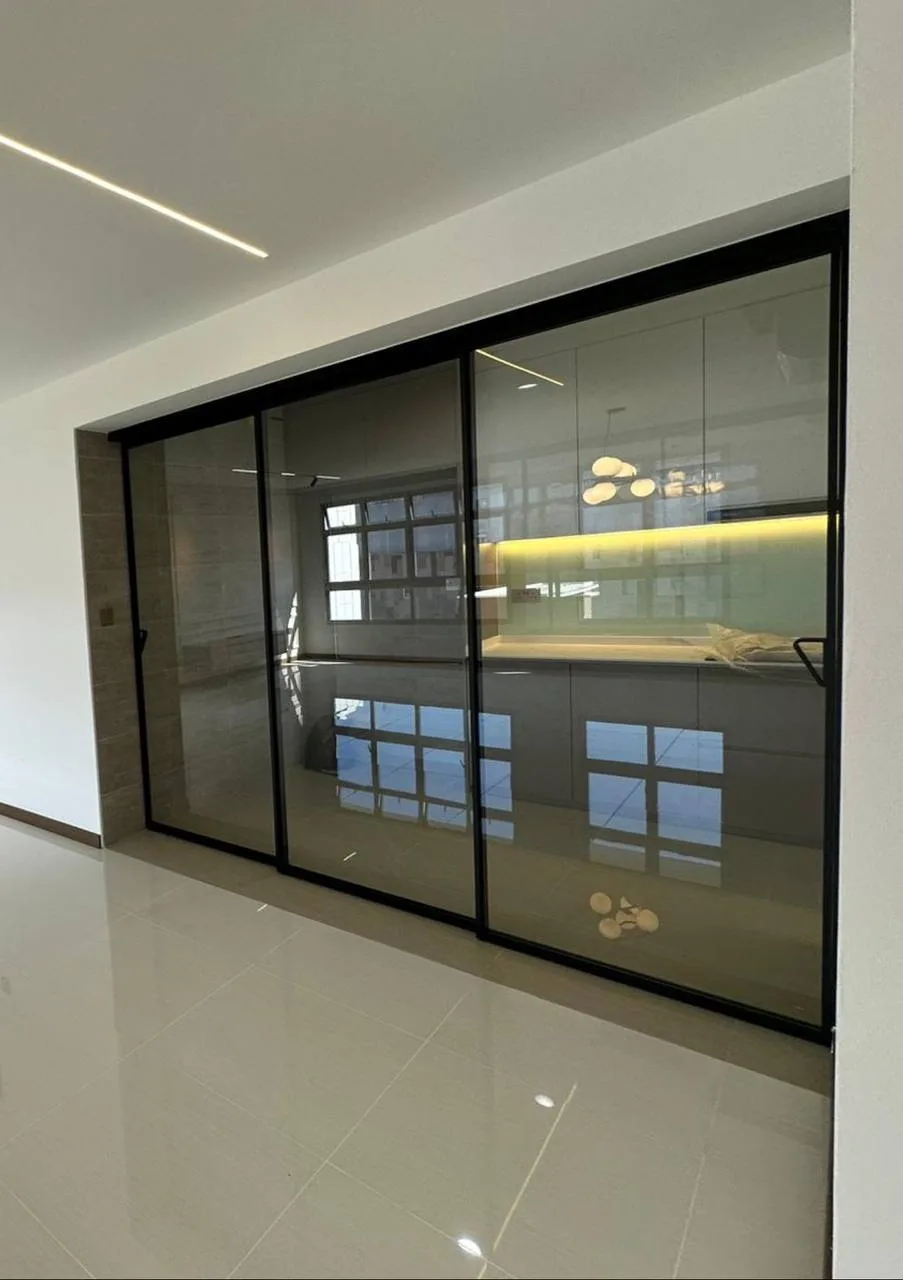 Blk 859D Tampines — Glass sliding partition